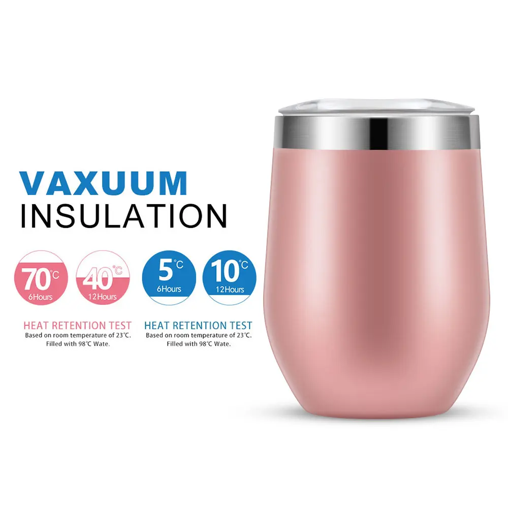 Оптовая продажа белая сублимационная Изолированная кружка для вина объемом 12 унций из нержавеющей стали