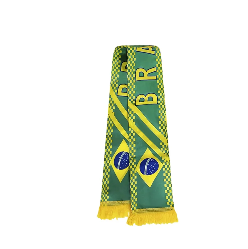 High quality  Brazil Fans Scarf FootBall Team NFL NBA flags National Flags