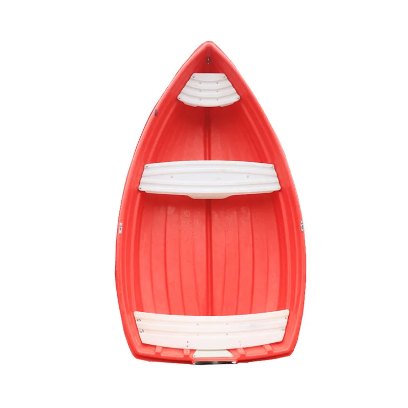Factory price non-inflatable  plastic boat one person single canoe kayak rowing boat solo skiff