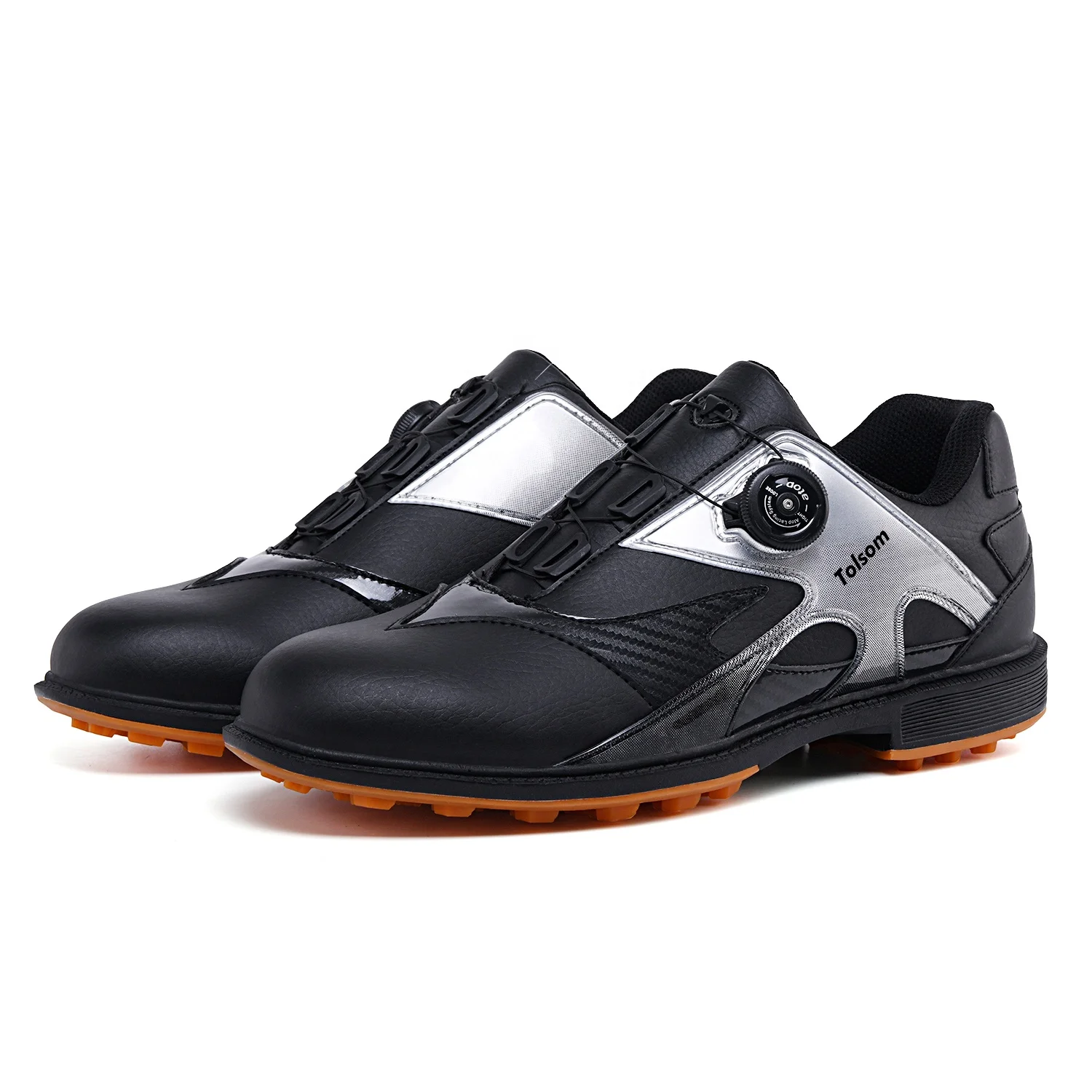 
Factory Wholesale Japan Outdoor Anti-slip Comfortable Auto Shoelaces Golfing Shoe Mens Hiking Spikes Golf Shoes for Men 