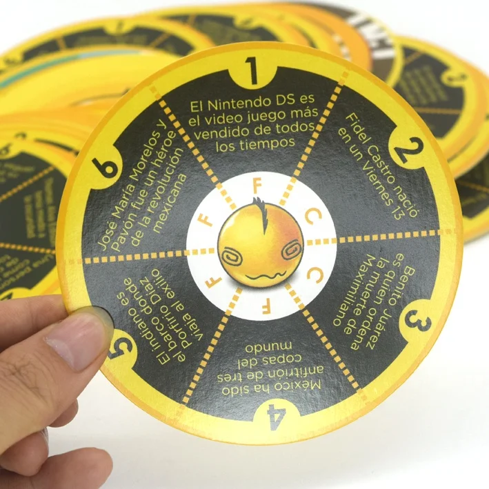 Printing Unique Design Round Shape Playing Cards Interesting Card Game educational for children