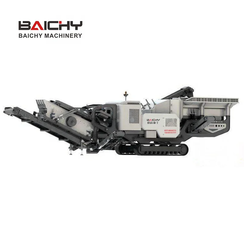 Crawler Type Mining Quarry Mobile Quartz Rock Stone Crusher Plant, Portable Tracked Limestone Granite Basalt Crusher Station