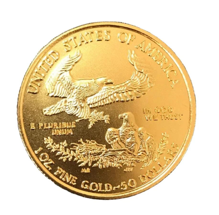 American eagle gold plated tungsten coins for promotion in stock