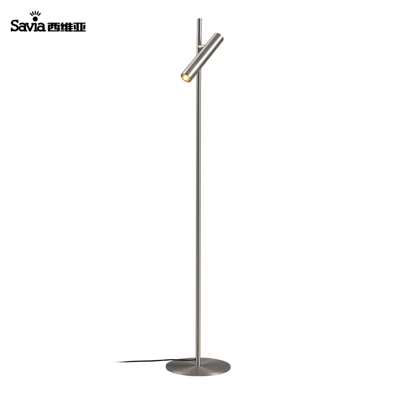 Savia Aluminum Iron LED Floor Lamp Standing Light Reading Modern Adjustable Dimmable For Hotel Bedroom living room
