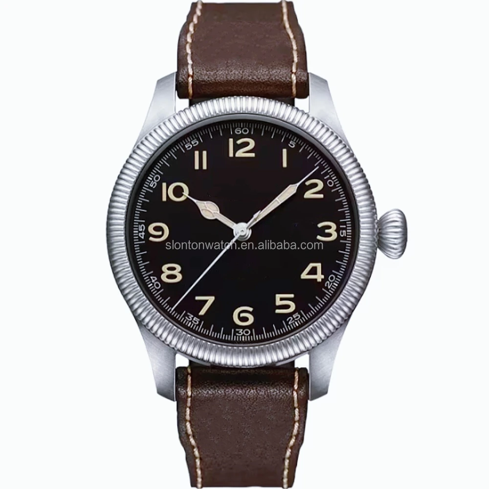 Slonton Factory Customized Quartz Watch Arabic Numerals Dial Classic Design Leather Wristwatch for Women