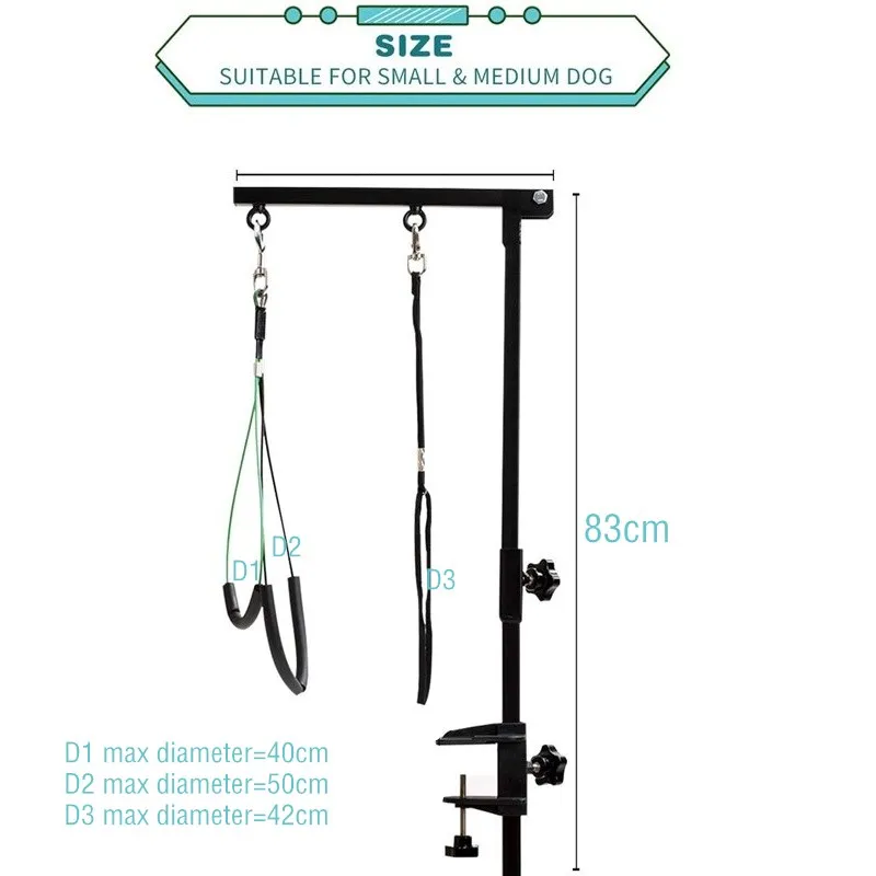 Hot Sale Height Adjustable Foldable Pet Grooming Arm Dog Grooming Loop Noose With Clamp