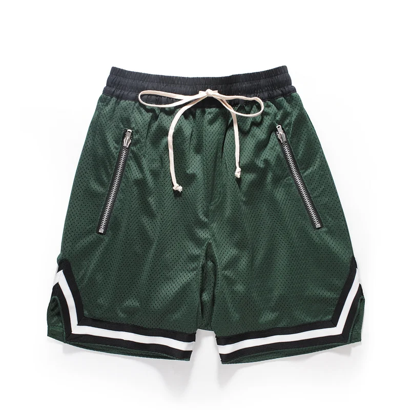
Men custom design striped mesh basketball shorts 