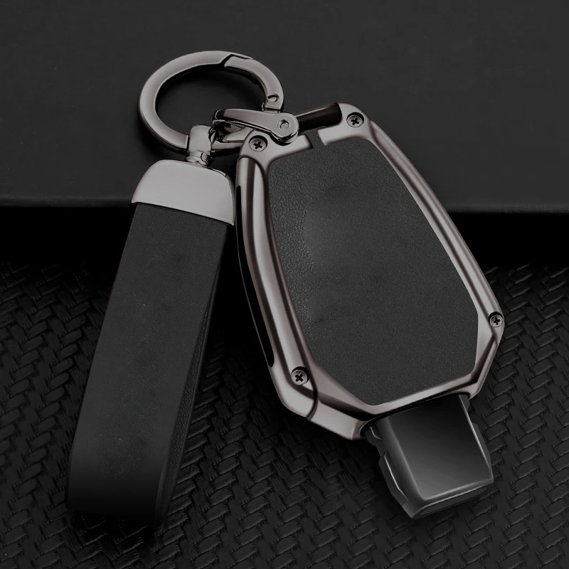 Zinc Alloy Leather TPU Car Key Cover for Mercedes Benz A B C E S Class W204 W205 W212 W213 W176 GLC CLA AMG W177