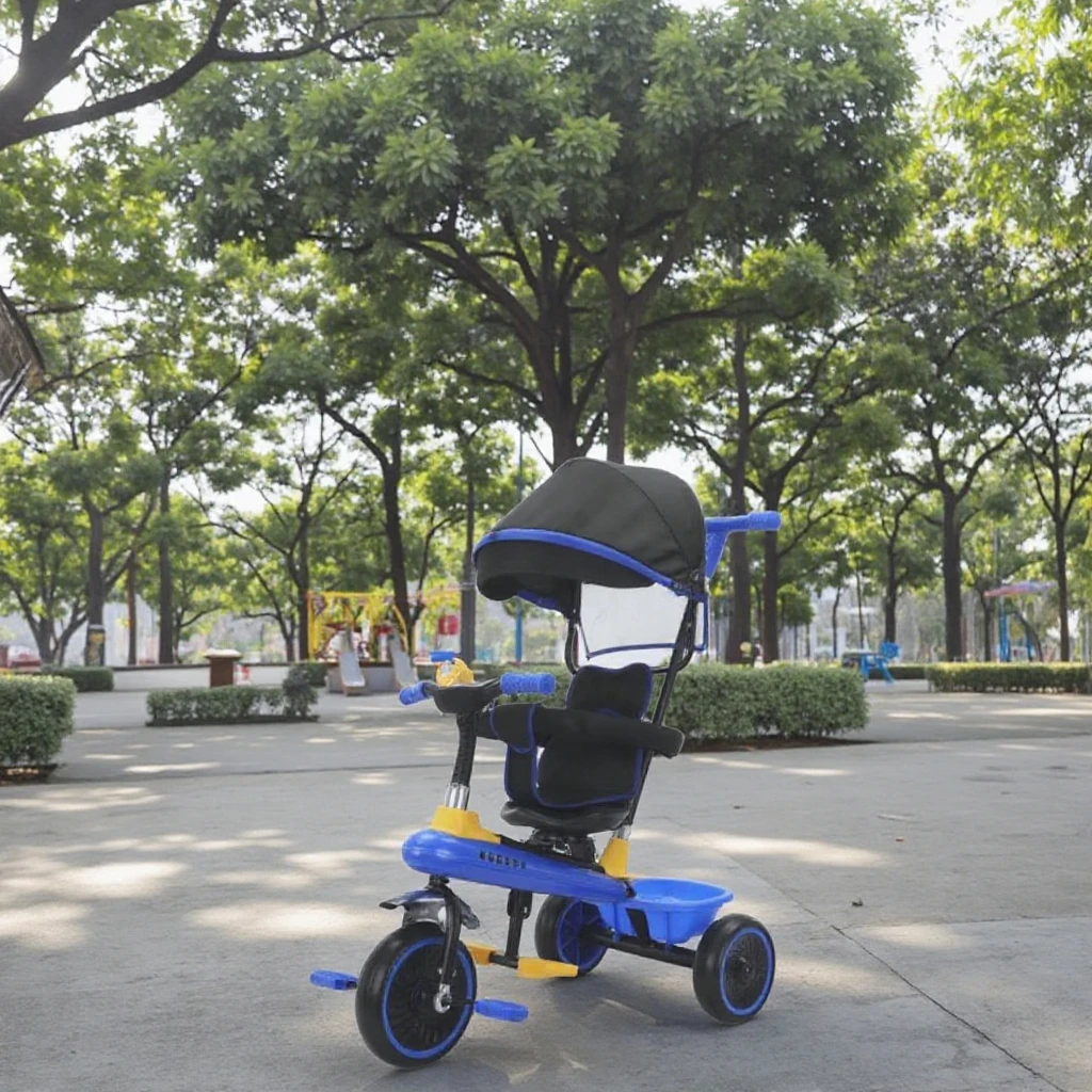 2024 wholesale sale twin child tricycle 2-8 year old Multifunctional and lightweight with pedals widen wheelbase baby tricycle