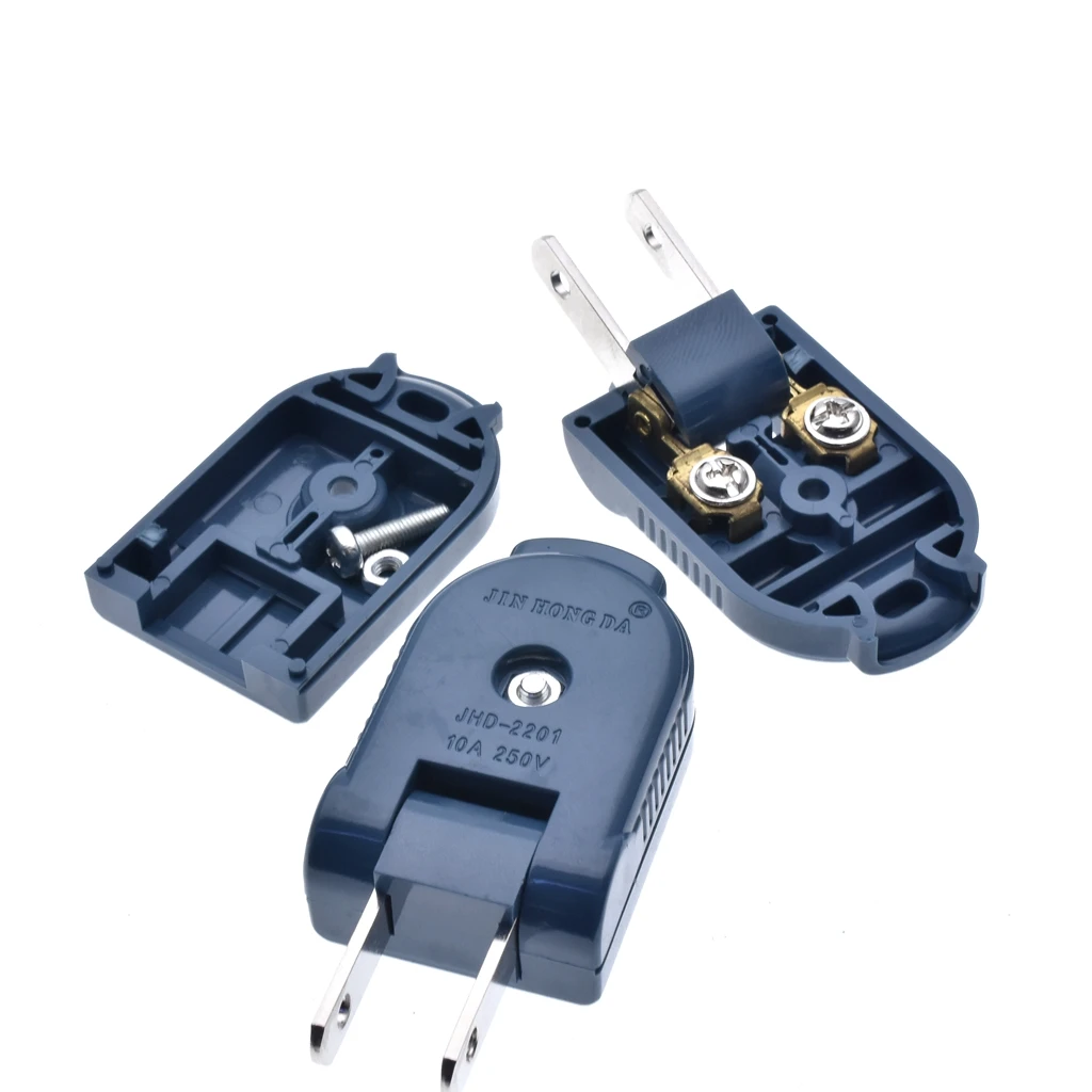 90 degree rotary power plug and socket, American connection with two flat foot joint JHD-2201 JHD-2202