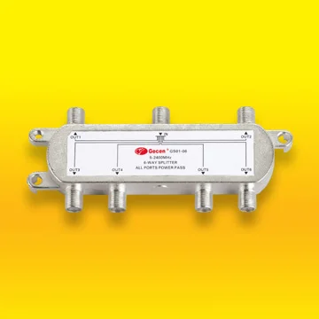 Gecen 5-2400Mhz 6 way satellite splitter model GS01-06