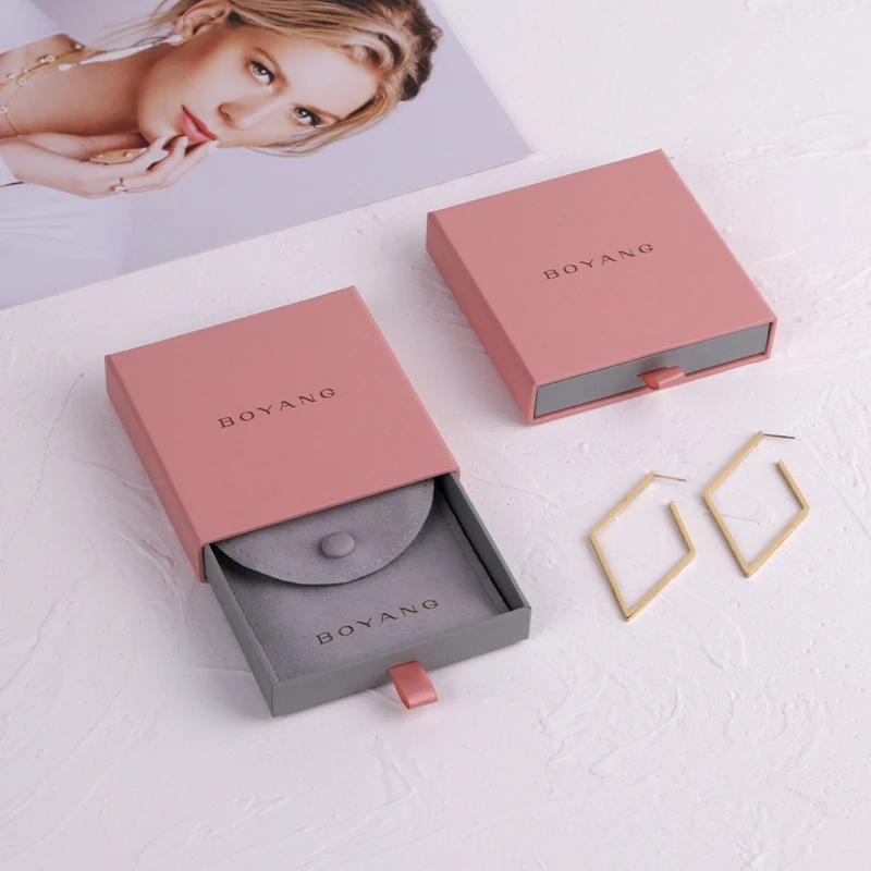 Custom logo Luxury Printed High Quality Clear Chain Box Jewelry Storage Packaging Necklace Gift Box