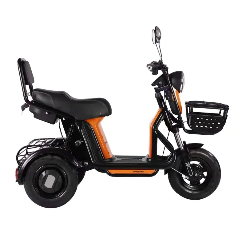 Long battery life brushless logo can be customized 3 wheel electric scooter tricycle