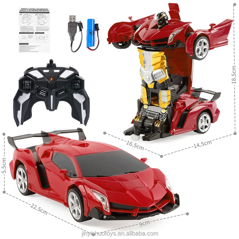2.4G RC car one button deformation remote control car deformation robot