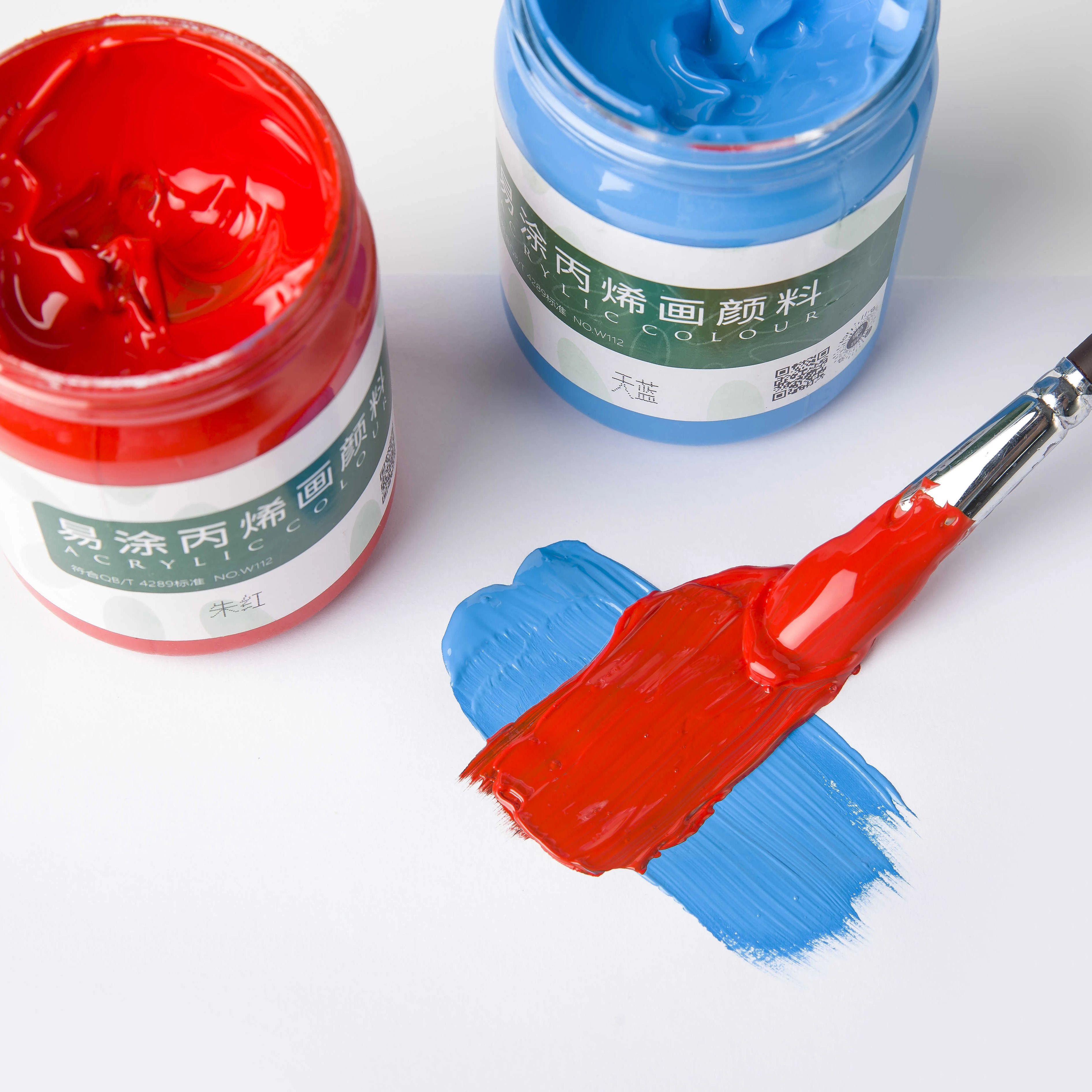 Wintree acrylic paint 100ML factory Cheap Non-toxic 42 color artist rich Pigments for Painting wall shoe Canvas Fabric