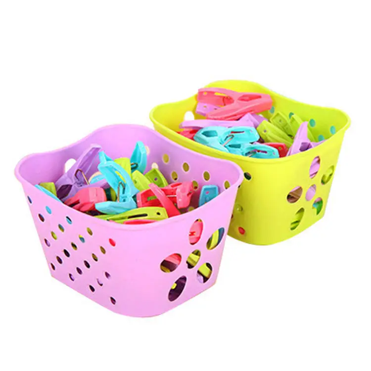 Multifunctional 30pcs Plastic Clothes Pegs Laundry Clothespin Quilt Towel Clips Spring Basket Cabides Hanger Shoes Storage