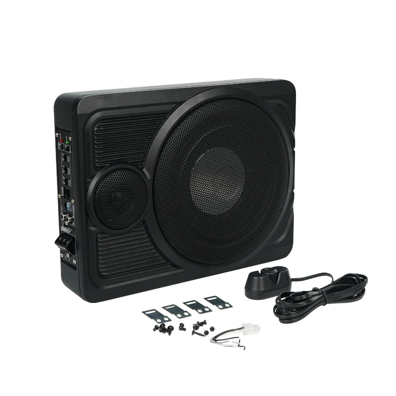 Hot Selling factory price 10 Inch flat subwoofer high power under Super Thin Under Seat Audio Car Subwoofer