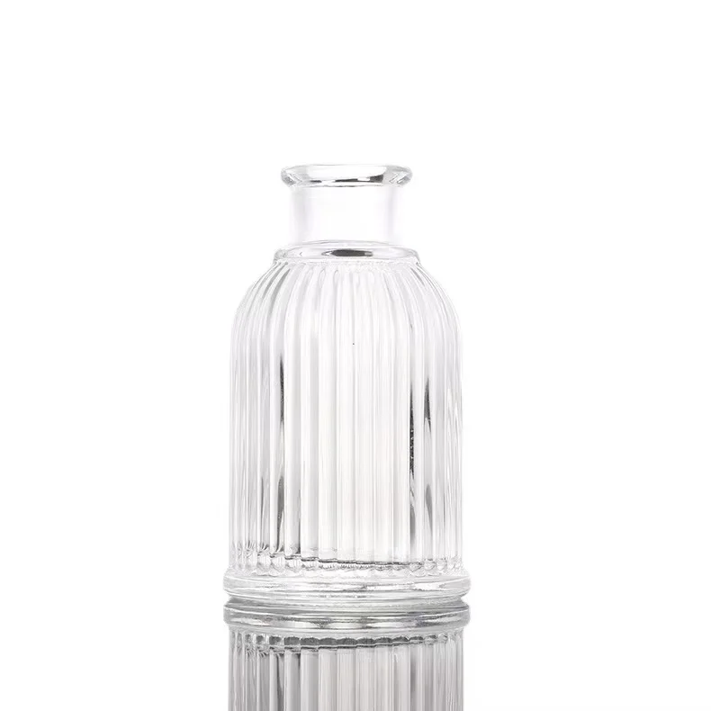 Hot Sale 100ml 200ml 250ml Clear Empty Round Aromatherapy Reed Diffuser Glass Bottle Decorative