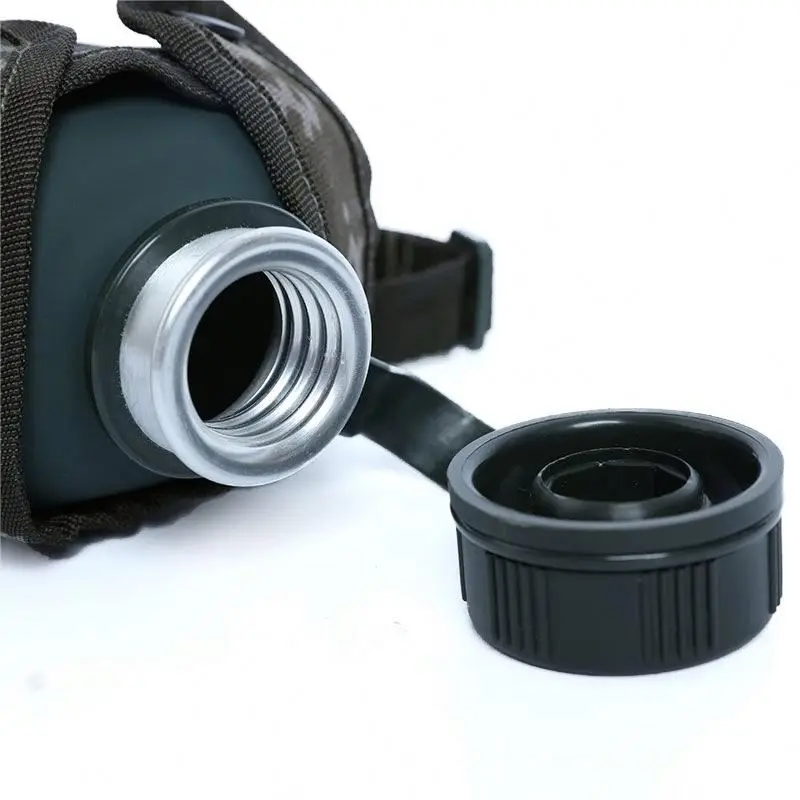 Original Factory Outdoor tactical water bottle camouflage in stock  Aluminum kettle with belt for camping canteen