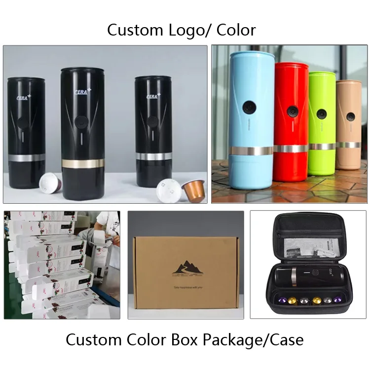 Electric Travel Mini Coffee Maker Portable Automatic Italian Espresso Coffee Machine Caputino Machine Camping 90 ABS for Travel