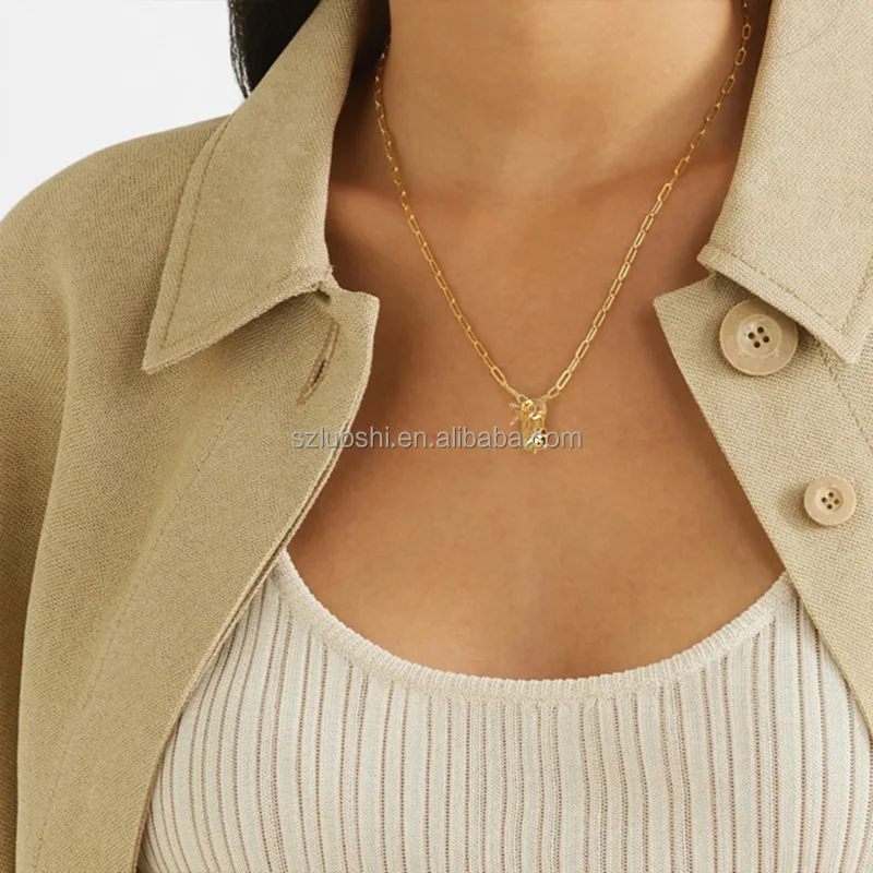 S925 Sterling Silver Creative Personality 18K Gold Plated Cubic Zirconia Key Geometric Lock Diamond Star Pendant Choker Necklace