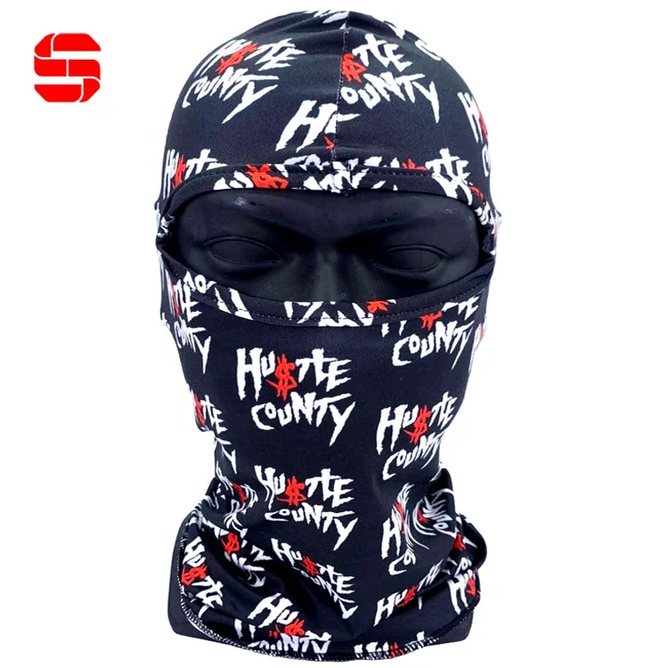 Wholesale Ski Mask Elastic Balaclavas Custom Logo Sublimation Print Balaclava for promotion