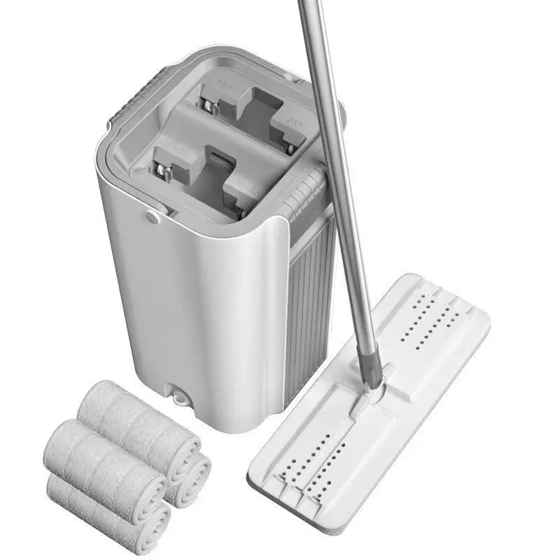 Hot sale dust microfiber cleaning squeeze magic 360 spin cleaning floor flat mop and bucket set with big promotion