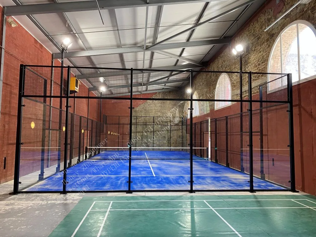 12mm Tempered Glass 13.52mm Laminate Glass Panoramic Padel Tennis Court with Panoramic Hardware Fitting Set Price