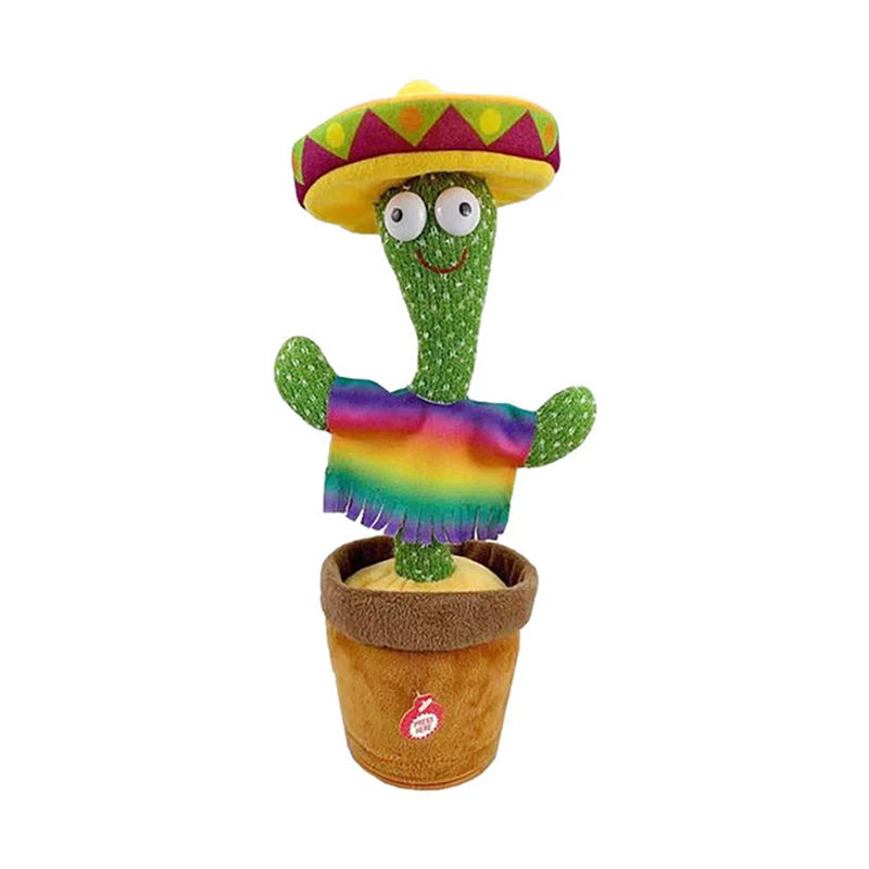 
Cute Stuffed Flowerpot Twisting Dance Cactus Doll Talking Singing Music Dancing Cactus Plush Toy 
