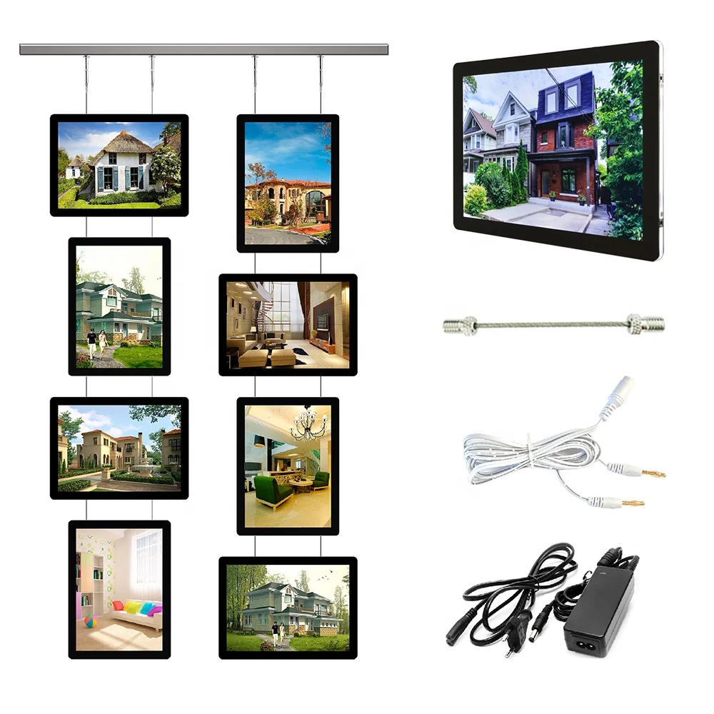 Hot Selling Illuminated Led Magnetic Banner Real Estate Card