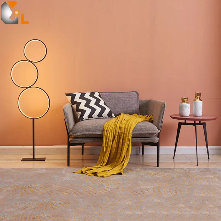 Nordic floor lamp simple creative modern led round decorative standing floor lamp for living room