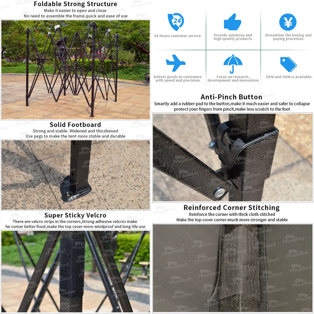 FEAMONT Wholesale 3x3 Economical Market Tent Trade Show Tent For Outdoor Event
