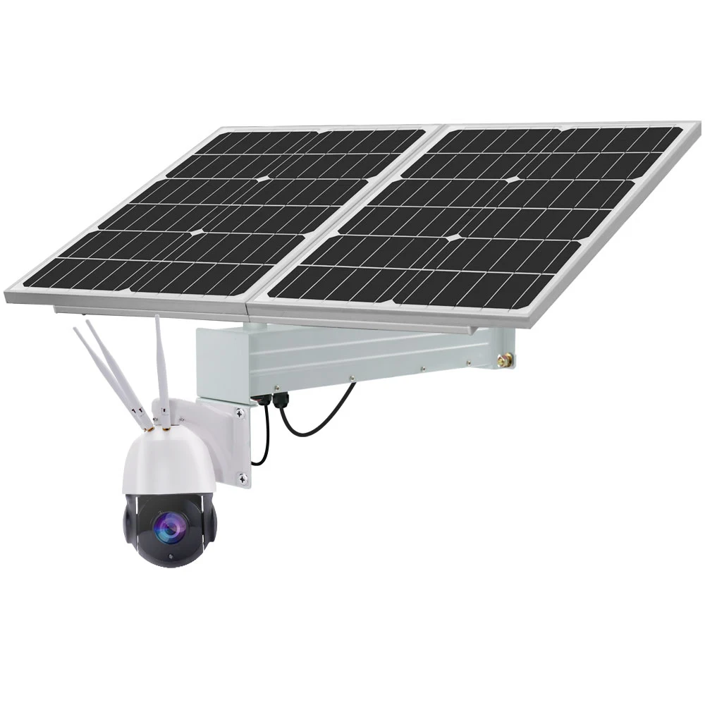Tecdeft Full HD 8MP wireless network intelligent solar energy alert ptz camera outdoor farm 4g lte wifi solar dual cameras