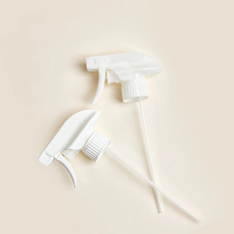 Sunnature Plastic White Trigger Sprayer 28/410 For Bottles Reusable Square Guns Handy Spray Flat Pump Guns