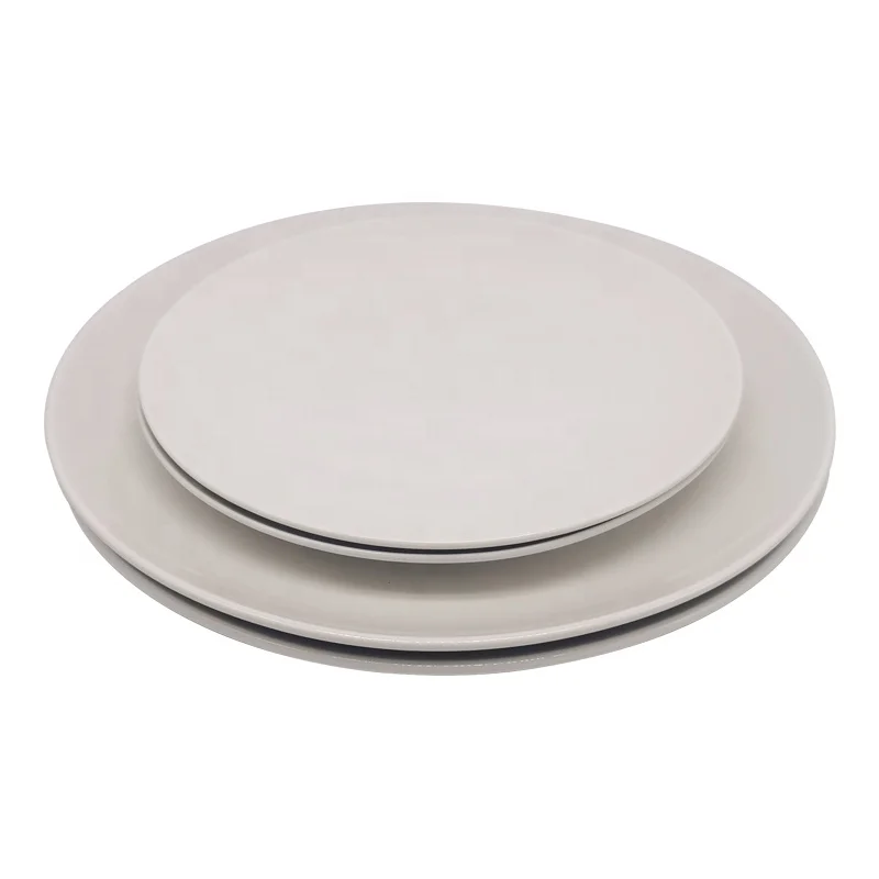 Customized 8 inch ceramic sublimation plates white unglazed ceramic plate moonlight blank plates