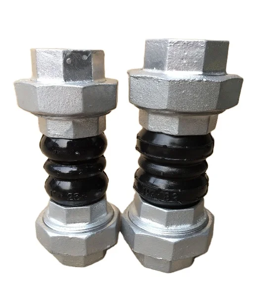 Union Connection Carbon Steel Rubber Bellows Expansion Joint DN15/20/25/32 L=200mm
