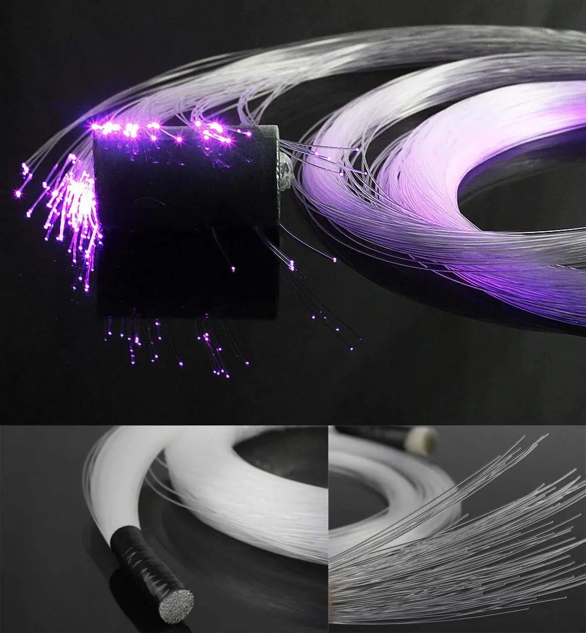 TXPOF Flexible Plastic Side Glow Optic Fiber Lighting Strip For Car Interior Light Decoration