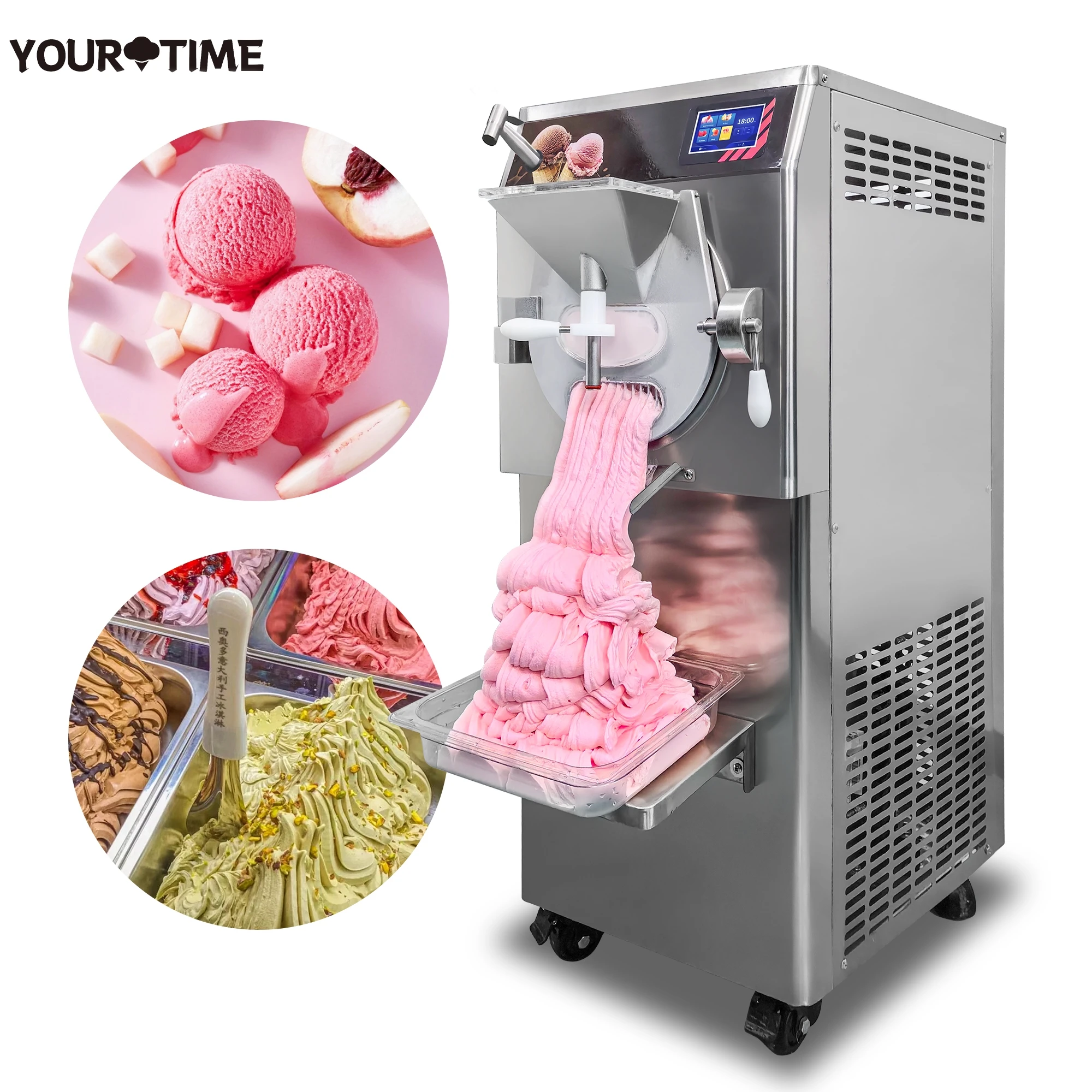 Wholesale Price 5 Mode Hard Cream Italian Ice Machine Automatic Gelato Maker Batch Continuous Freezer With CE