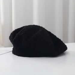 2022 Hot Wholesale Ladies Wool Hat Fashion winter Beret Hat Elegant Styles Pure Color Knitted Hat