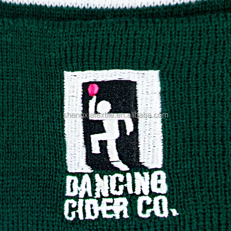winter warm ski hat toque knit bobble hat acrylic jacquard custom pom pom beanie with embroidery logo