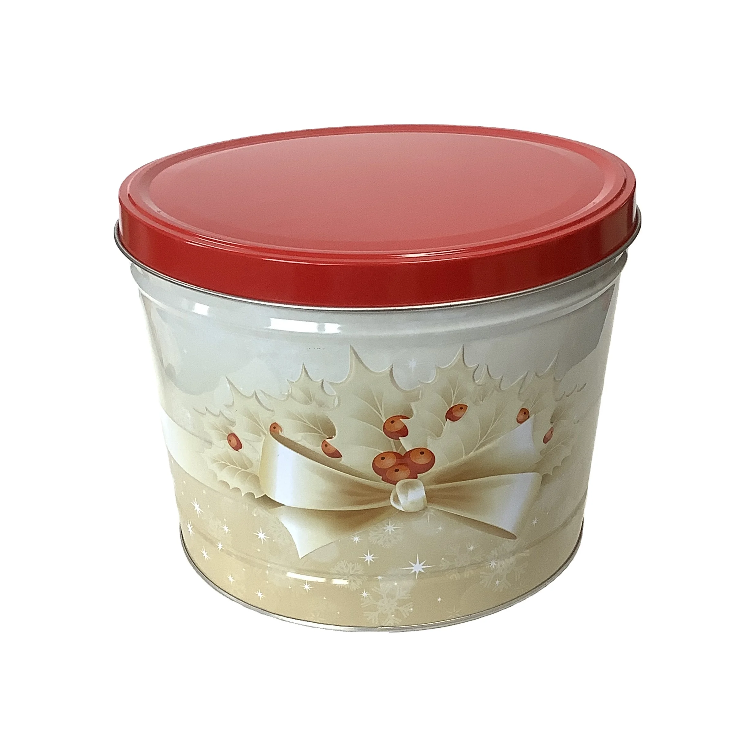 Factory Cheap 2 Gallon Custom Metal Handle Colorful Metal Ice Popcorn Tin Bucket With Lid