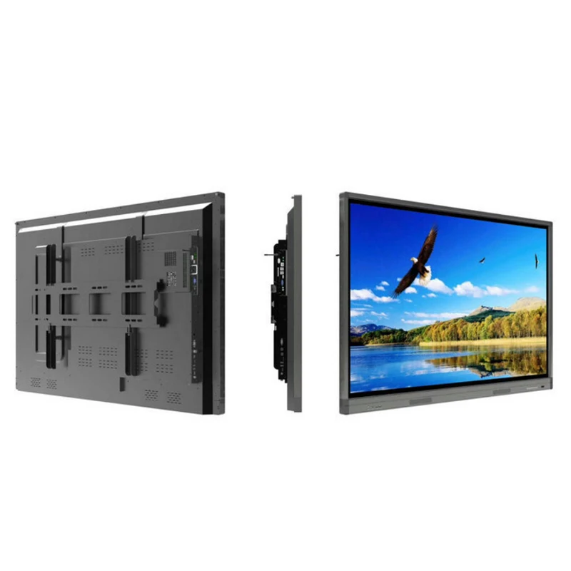 65 Inch Free Standing Movable With Wheels Teaching Aids Electronic Touch Screen Monitor Tv For School Classroom