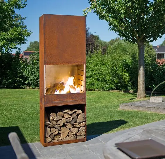 Titanium Wood Burning Fuel Camping Tent Stove Outdoor corten steel wood fireplace