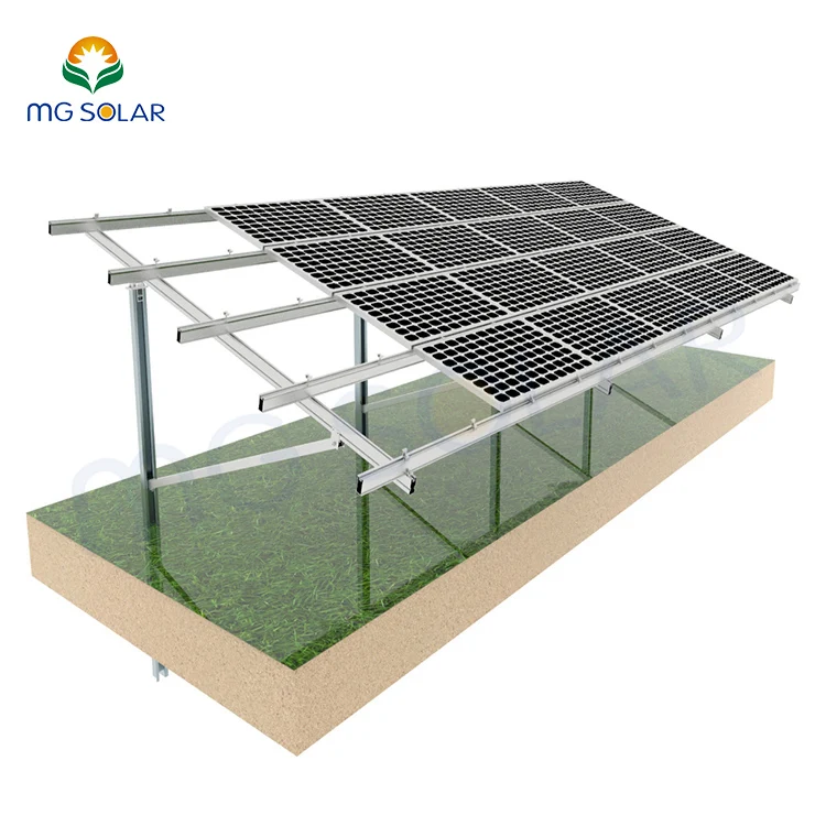 High quality galvanized steel material Pile Ground Mount Solar Structure System