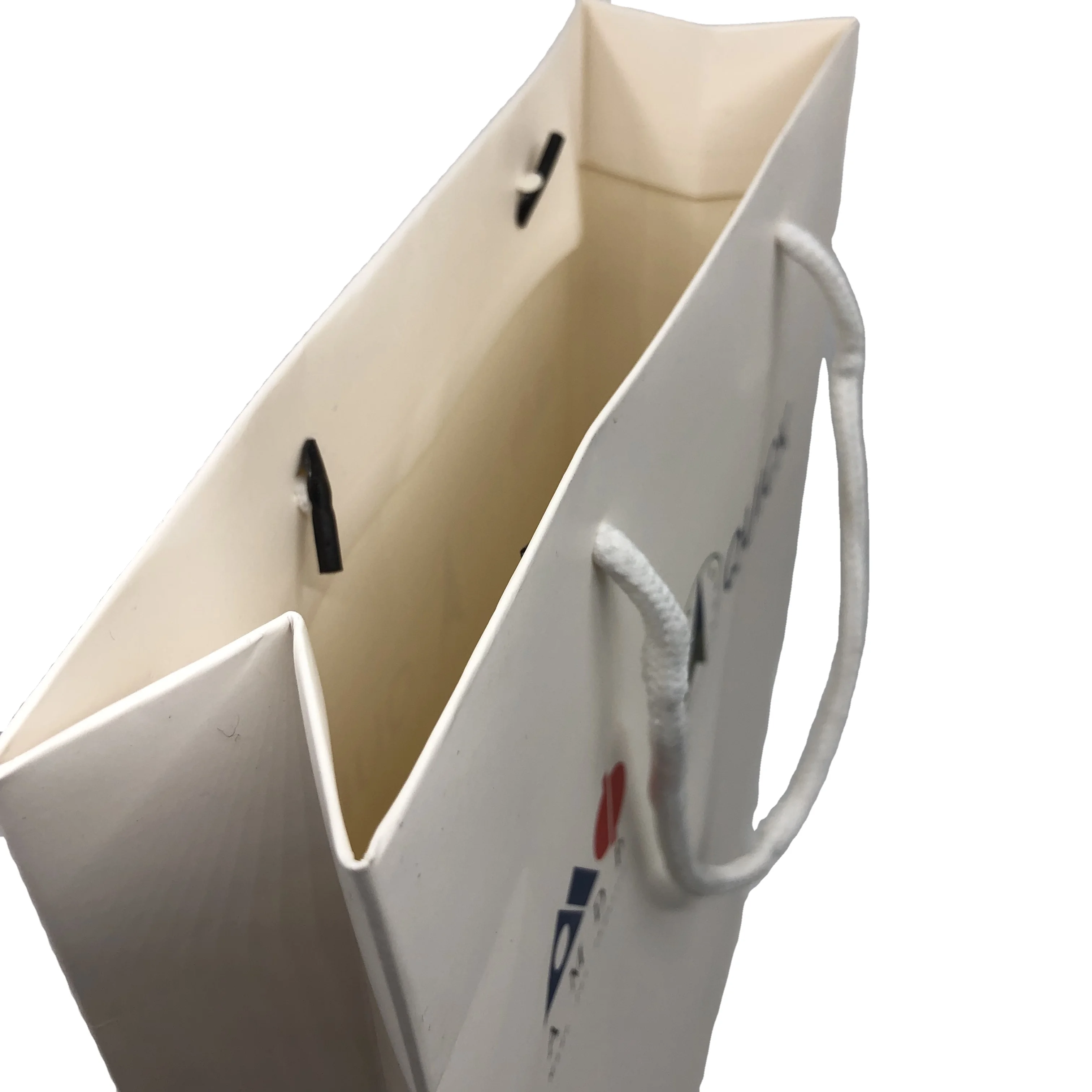 Cheap small quantity Custom small print paper shopping bag with handle printer shanghai