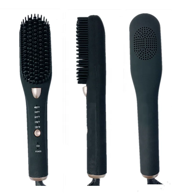 Good Quality Wet Dry Muted Hot Air Massage Dryer Comb 4 in 1 Electric Heating Negative Ion Hair Straightener Brush