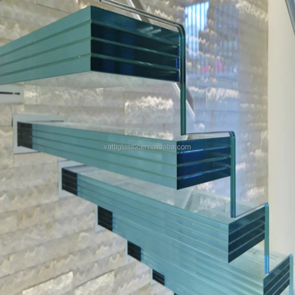 Ultra clear Safety Laminated Glass for Stairs Steps/treads