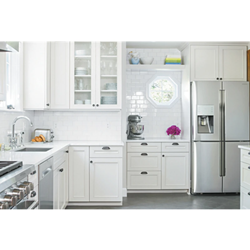 CBMmart American Style Origin Color Nature Solid Wood Clear Paint Custom Made Kitchen Cabinets