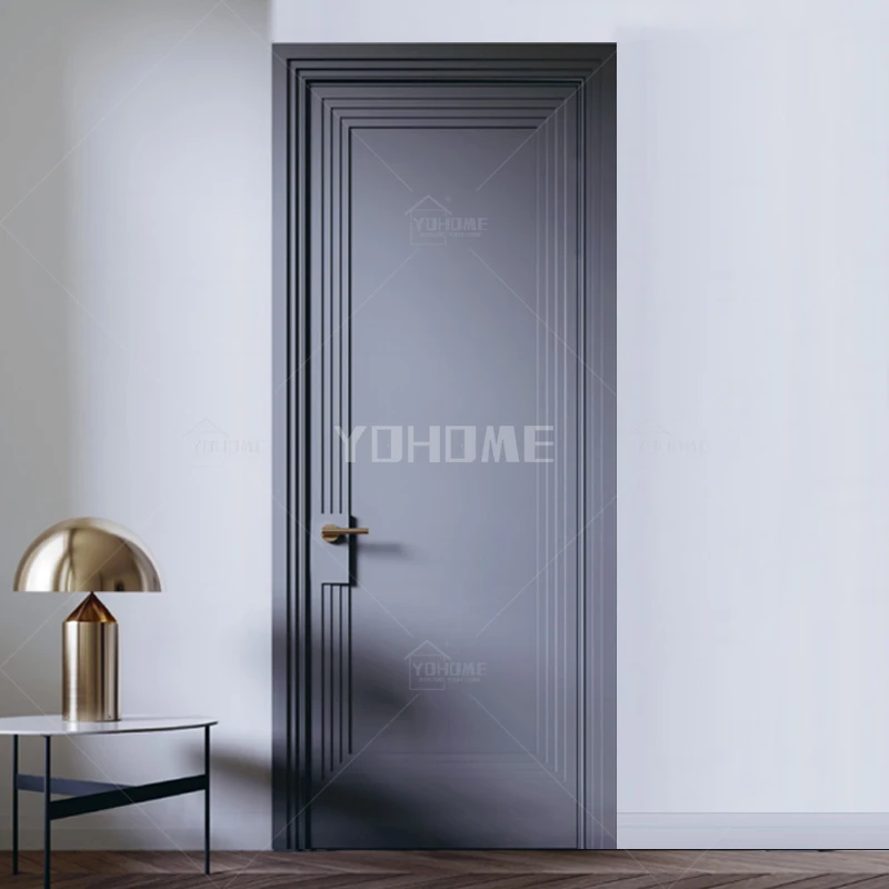 Guangdong Yohome factory custom interior paint wood fire door for condos apartment fireproof door FD90 wooden fire door