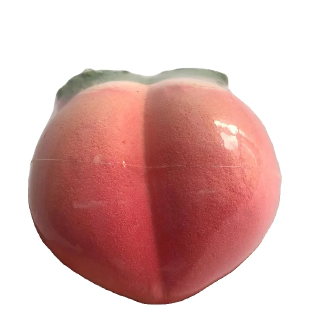 
2021 hot tub bathing essential oil nature sea salt novelty peach bath bomb bath fizzier 